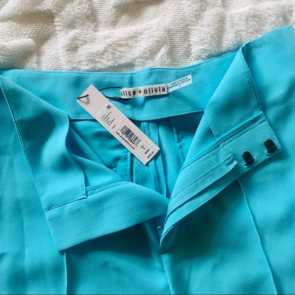 alice + olivia Blue High Waist Wide Leg Pants NWT - Picture 8 of 8